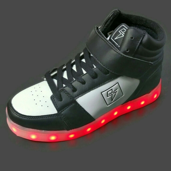 Electric Styles LED Women's High Top Light Up Glow Sneaker Shoes EDM Rave - Picture 11 of 11